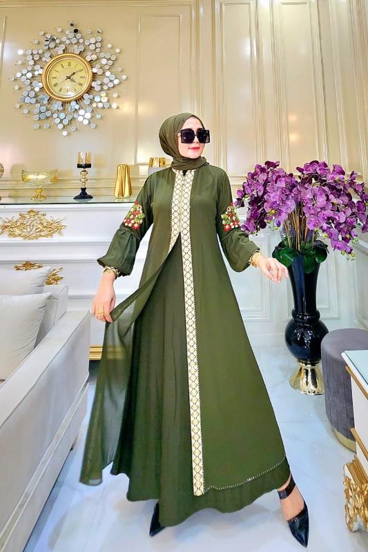 Product Introduction of Abaya Lengan Bordir Melati 2