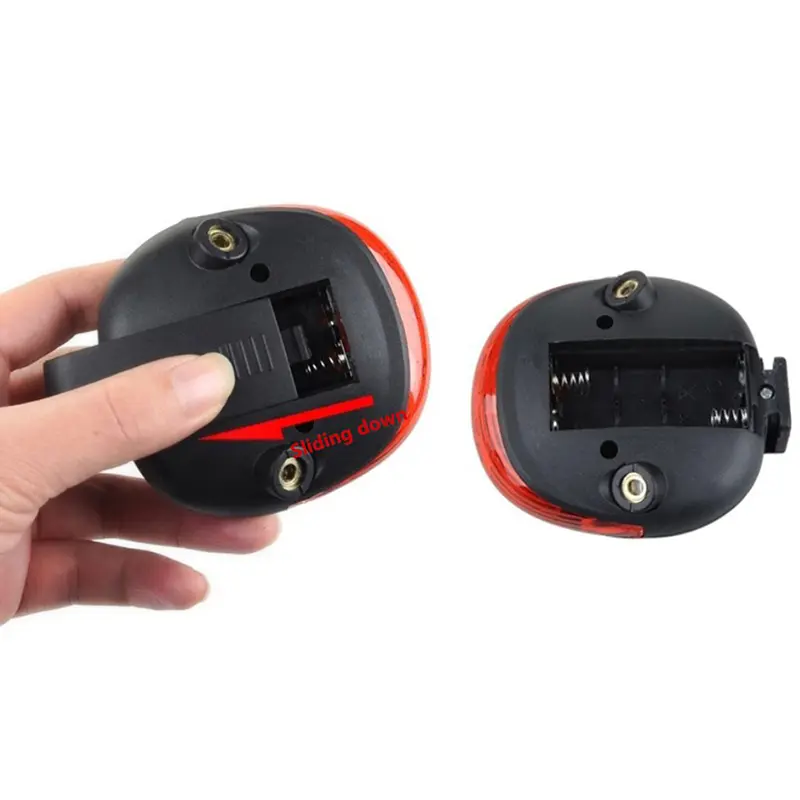 Đèn nhấp nháy cảnh báo an toàn đuôi xe đạp, 2 laser và 5 đèn LED, cho xe đạp đi xe đạp phía sau 6