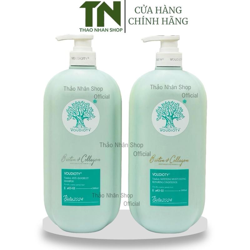 Dầu gội xả Giảm Gàu Biotin Collagen Xanh Dương 1000ml Mẫu 2024 Nữ