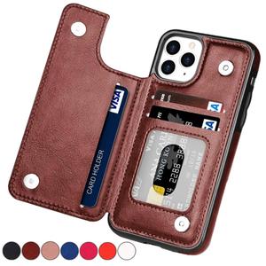 Retro PU Flip Leather Case For iPhone 15 14 13 12 11 Pro Max SE 2022 2020 X XR XS Max 15 Plus Multi Card Holder Case Cover