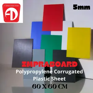 Impraboard / Imfraboard / PP Board 60 X 60 CM 5mm Biru Hijau
