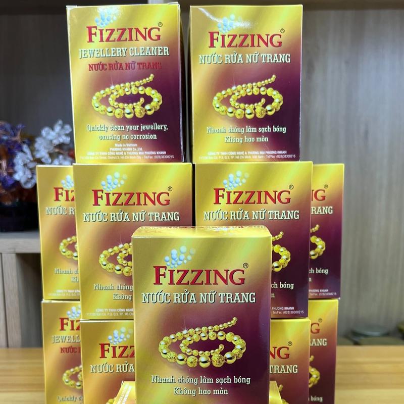 Nước rửa nữ trang Fizzing làm sạch nữ trang vàng bạc dung tích 35ml và 70ml
