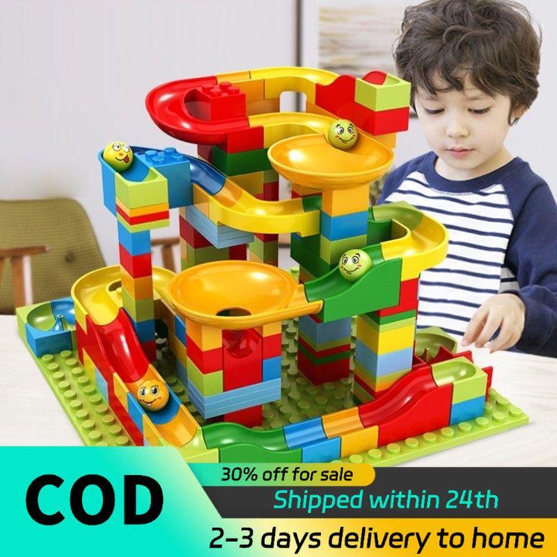170PCS DIY Slide Brick Toys Building Blocks Fun for Kids Boy - TikTok ...