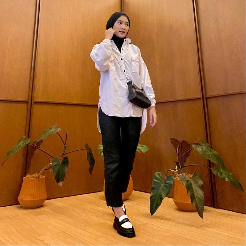 Sepatu Slip on Loafers wanita "KHAILLA SHOES"X Like Project Hak Datar (1 cm atau kurang) Musim panas 6