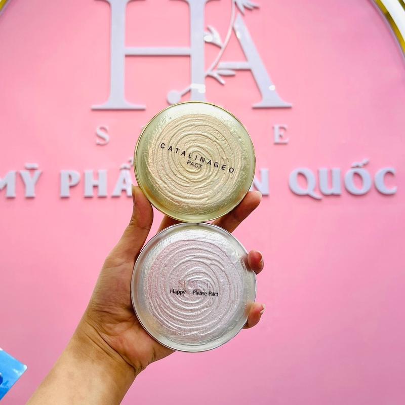  Phấn Phủ Kiềm Dầu Siêu Mịn Geo Sempre Happy & Please Pact  Mỹ Phẩm Trang Điểm Cosmetic Nữ 