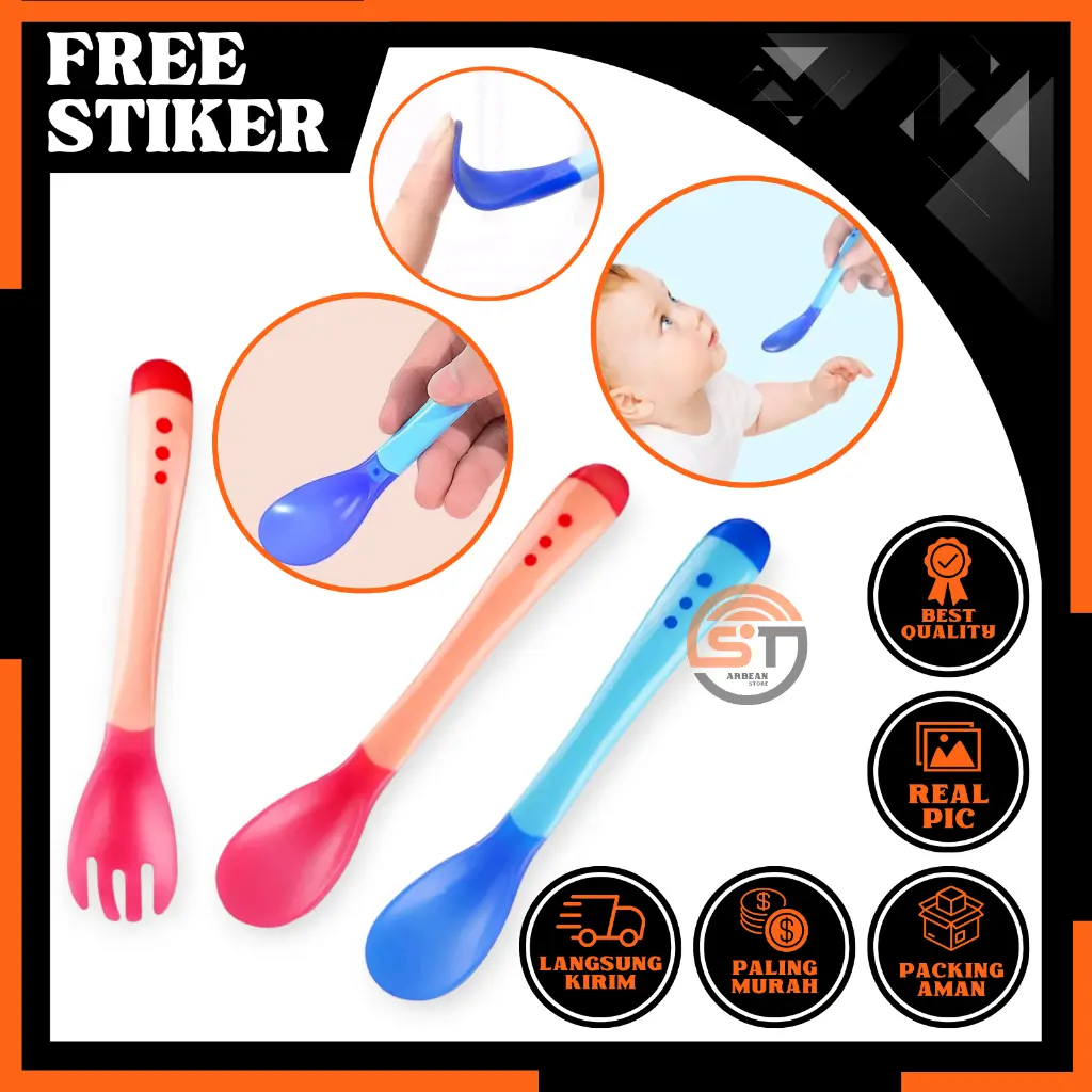 1PCS Sendok Makan Bayi Silikon Peralatan Anak Garpu Elastis Silicone Peralatan Makan Balita Garbu A145