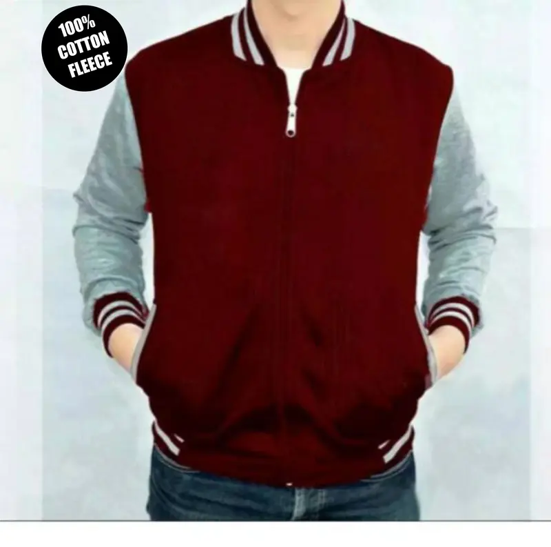 jaket varsity / jaket baseball / Jaket pria / hoodie pria / sweater pria / outwear terlaris / Jaket varsity bahan tebal dan lembut / Polos 6