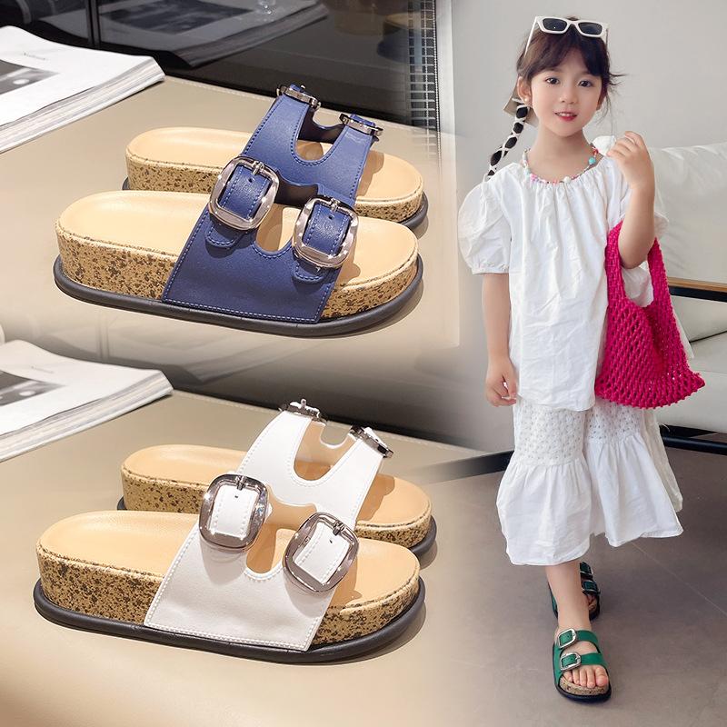 Dép Trẻ Em, Thời Trang, Ngoài Trời, Mùa Hè, Khóa Vuông, Dây Đeo Đôi, Đế Dày, Thích Hợp Cho Bé Gái Và Bé Trai, Giày Đi Biển, Dép Thoáng Khí, Năm 2025 1