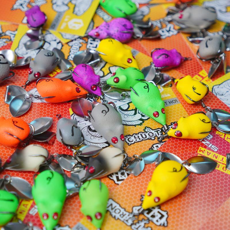 LK HOÀ Mồi Câu Chuột Trơn LK Phiên Bản Mới Mồi Hơi Chuột Trơn LK Chuyên Câu Lure Cao Su Thái Cao Cấp Lưỡi BKK 2 Thìa Size 6g 8g 12g