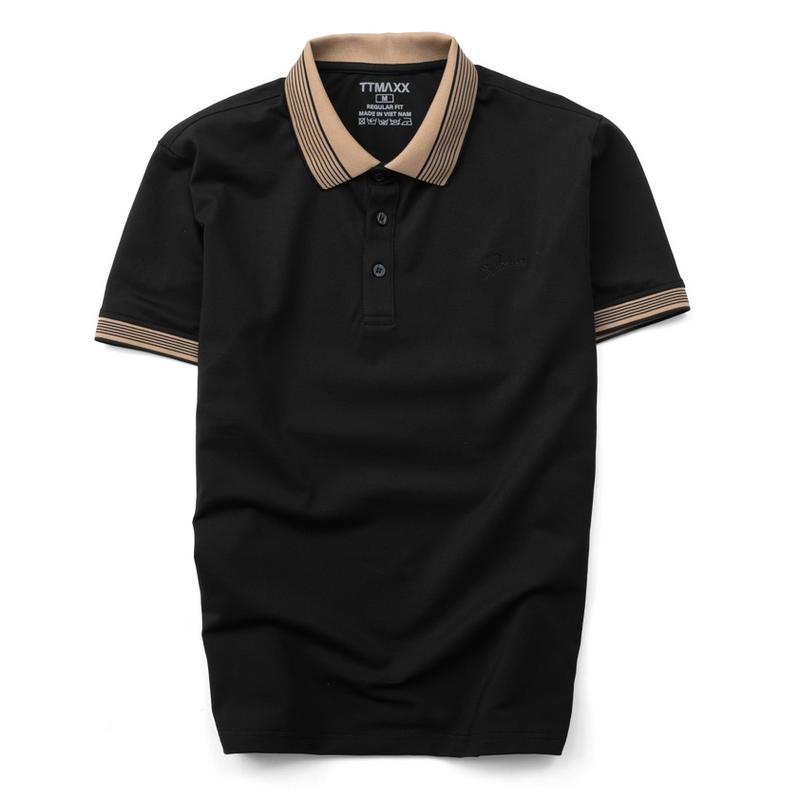 Áo thun polo nam TTMAXX có cổ, vải Cá sấu CVC thoáng mát, trẻ trung, phối Bo cổ và tay Menswear Top Cộc Tay Tay Ngắn Ngắn Tay Shirt
