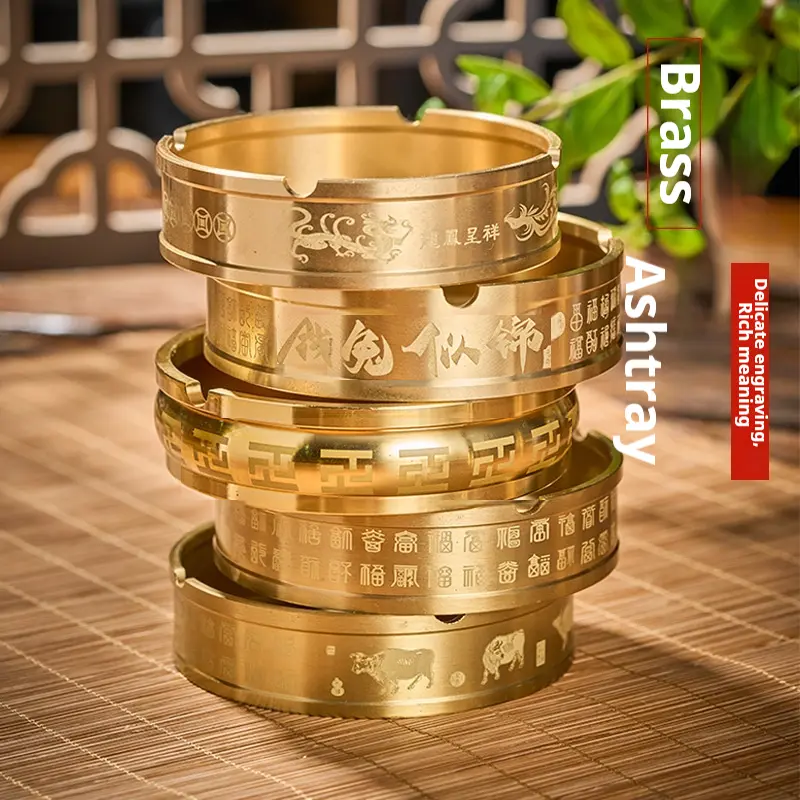 Brass Home Living Room and Hotel Desk High-End Copper Home Decoration Baifu Small brass tank Crafts Ornaments