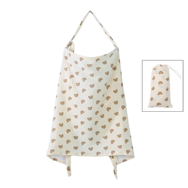 WANG Practical Stroller Blanket Cotton Nursing Cloth Lovely Breastfeeding Apron Gift 6