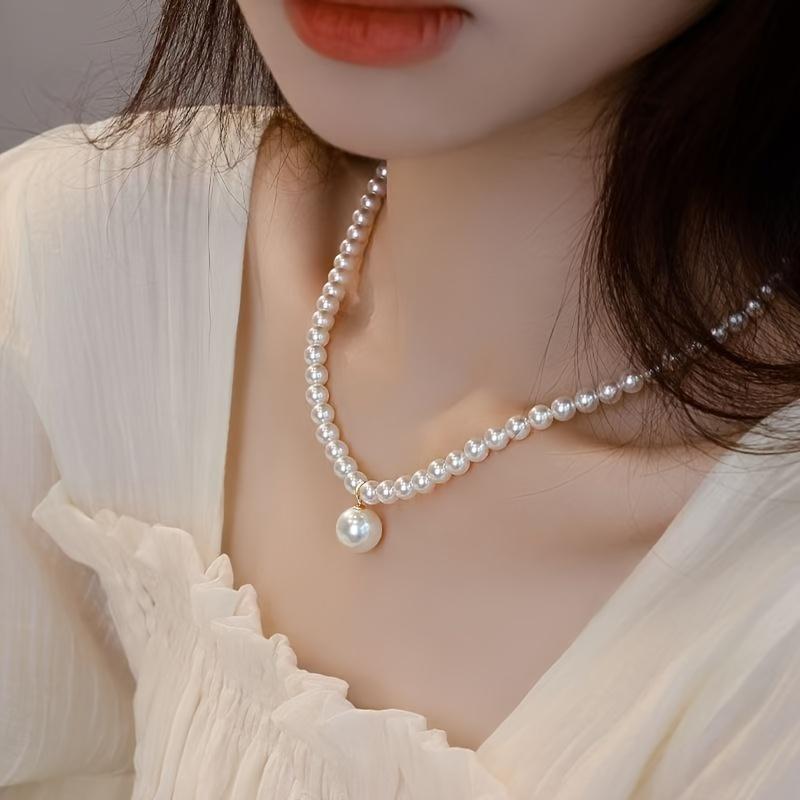 Vòng Cổ Ngọc Trai Nước Ngọt, Phong Cách Cổ Điển Sang Trọng Không Mạ, Phụ Kiện Hàng Ngày Thanh Lịch Và Sành Điệu, Món Quà Hoàn Hảo Cho Ngày Của Mẹ, Thời Trang Tuyệt Vời Cho Các Bữa Tiệc Và Những Dịp Đặc Biệt day  chuyen ngoc 3