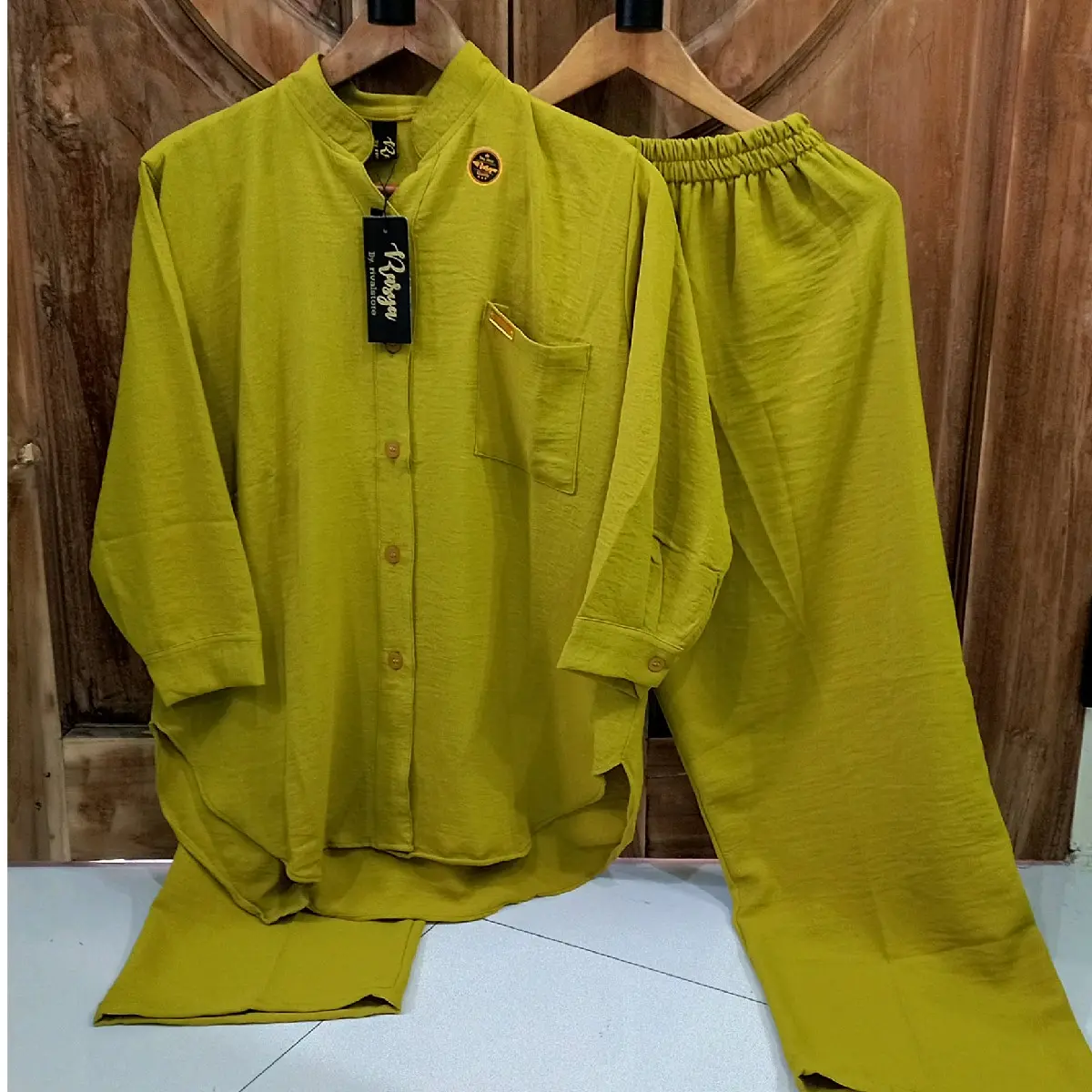 set botega polos basic setelan cringkle airflow premium oneset kekinian terbaru Polos