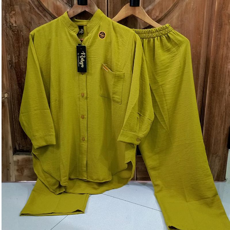 set botega polos basic setelan cringkle airflow premium oneset kekinian terbaru Polos 0
