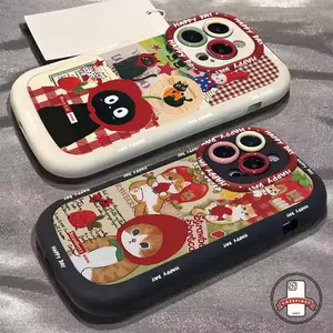 Case HP Untuk OPPO A5i A16 A17 A57 A18 A58 A60 A15 A9 A38 A36 A74 A78 A54s A55 A53 A95 A52 A32 A7 A11 A78 A58 A5 A33 A5s A12 A35 A77 A96 A94 A79 A1k A16s A3s A77s A76 A93 A17K Reno 5F 4Lite Pasangan Kreatif Kartun Indah Bulan Bintang Krim Puff Soft Cover