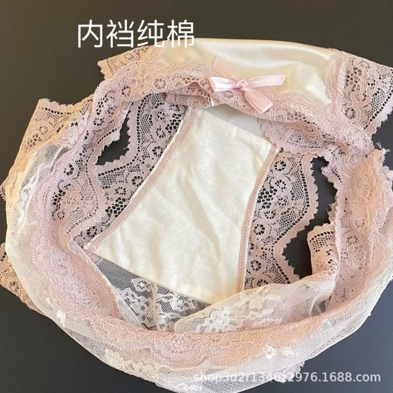 Product Introduction of Thin Satin Sexy Panties Lace Low-Waist Breathable Briefs 17