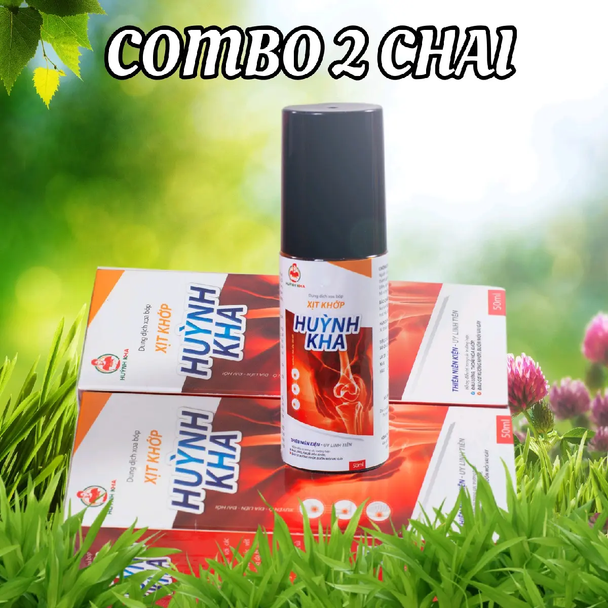 COMBO 2 CHAI DUNG DỊCH XOA BÓP THẢO DƯỢC CHAI 50ML