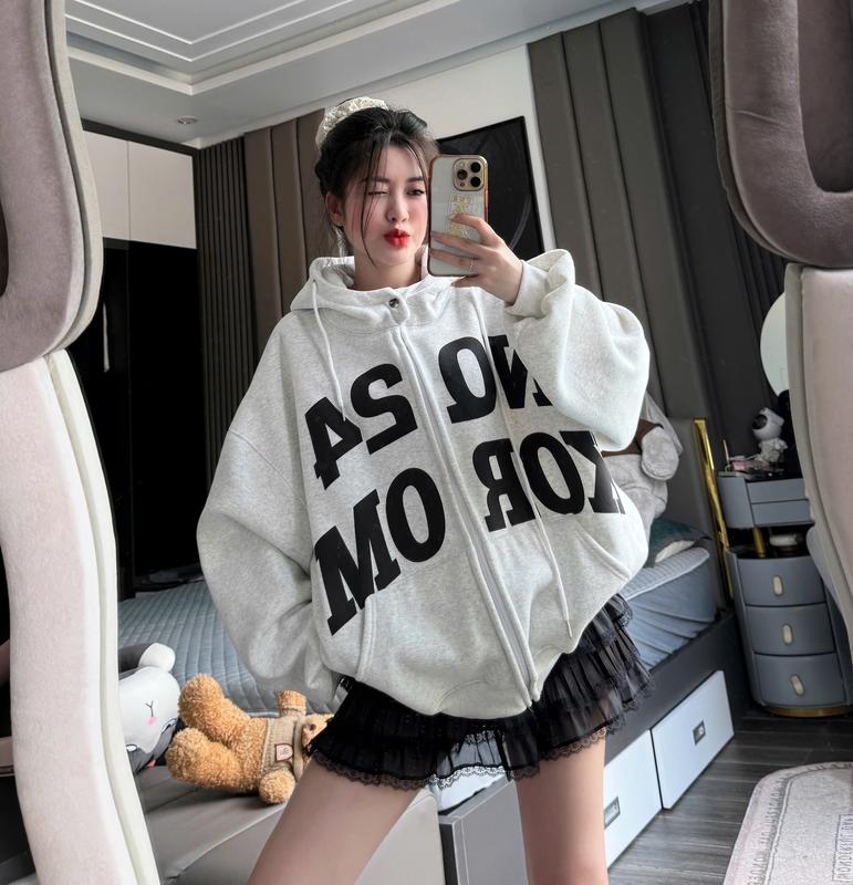  Áo khoác nỉ tàu l1 NQ 24-form BOXY unisex - Top Hoodie 