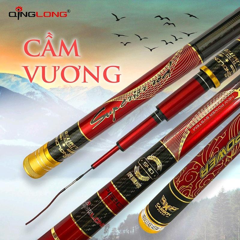 Cần tay QingLong Cầm Vương 4H Carbon Fishing Câu Cá Fish