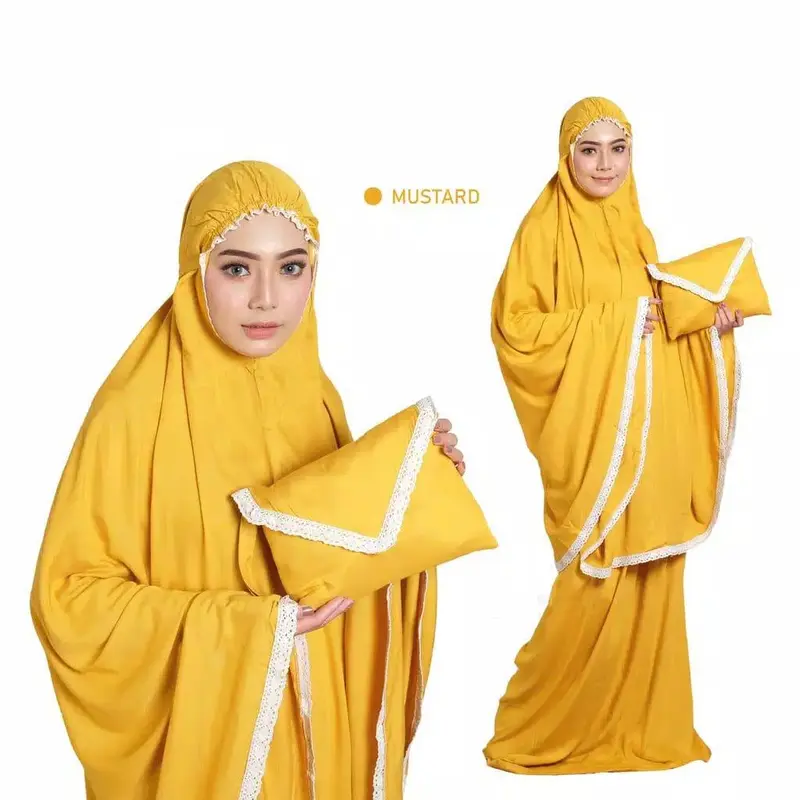 MUKENA HYGET DEWASA PREMIUM TRAVELING TAS AMPLOP Mukenah Dewasa Muslim Wanita Pouch Panjang Navy Hitam Lilac Variasi Renda 6