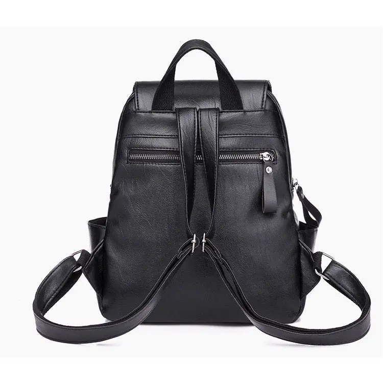 BaLo Da PU Thời Trang Hàn Quốc VITAS VT03 Đeo Vai Len Backpack 5