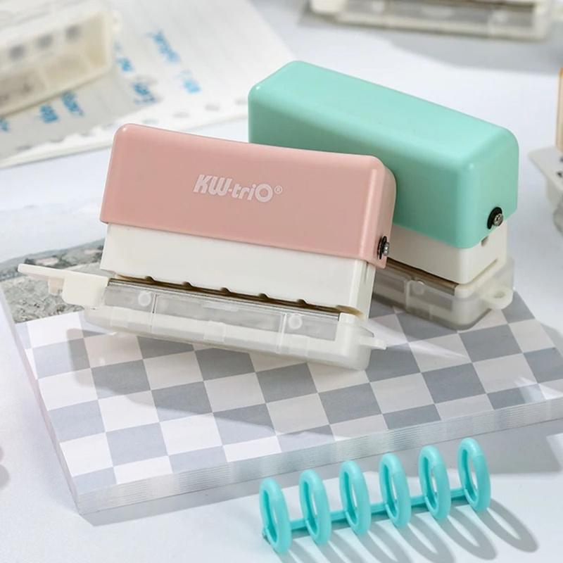 Văn phòng phẩm Dây buộc lá lỏng lẻo Máy Đục Lỗ A4 A5 B5 Với hộp chip Máy đục lỗ…