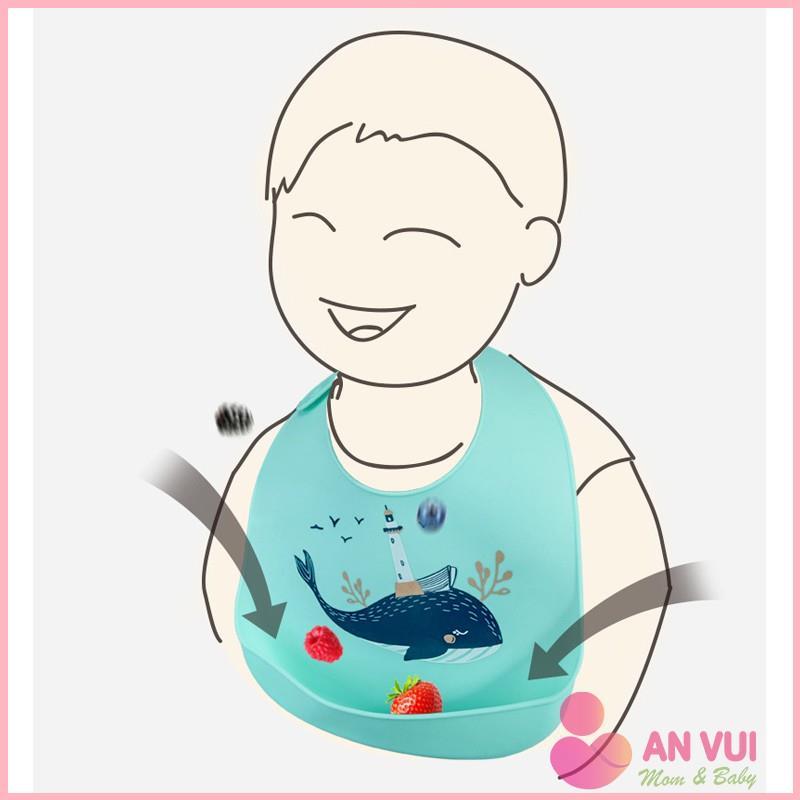 Product Introduction of HDFJADSHOP Yếm ăn dặm cho bé silicon có máng siêu mềm chống thấm nước hình thú mềm mại, an toàn cho bé 7