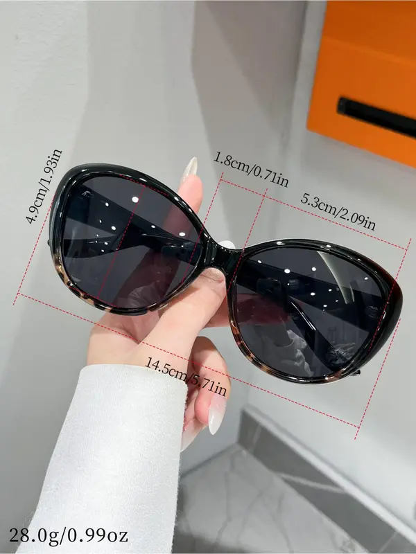 Unisex Simple Style Plain Color Sunglasses, Trendy Casual Cat Eye Frame Sunglasses for Everyday Use, Fashion Accessories for Outdoor Activities 1