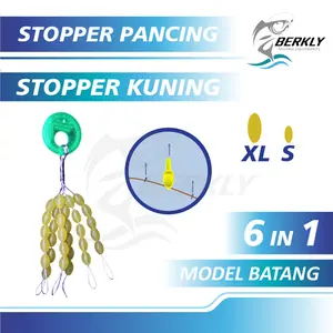 BERKLY Stopper Batang Float Orca Pancing Kuning Size SS S M L XL Alat Ikan Lure Umpan