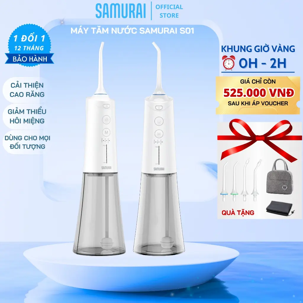 Máy Tăm Nước SAMURAI S01 Nâng Cấp Chống Thấm Nước Bảo Hành Đổi Mới 12 Tháng
