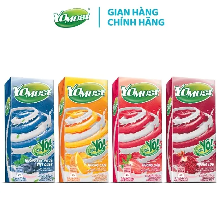 Sữa chua lên men Yomost (Thùng 48 hộp × 170ml)