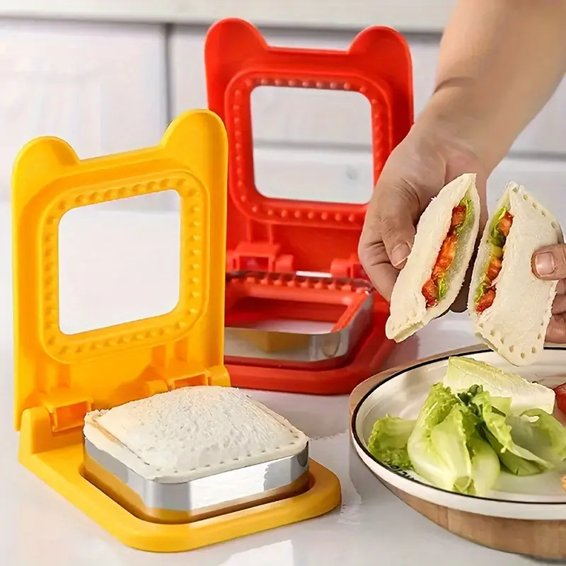 Stainless Steel Sandwich Maker - 1pc, Square Sealing & Cutting Tool for Perfect Bread Slices, Ideal for Graduation & Independence Day Celebrations