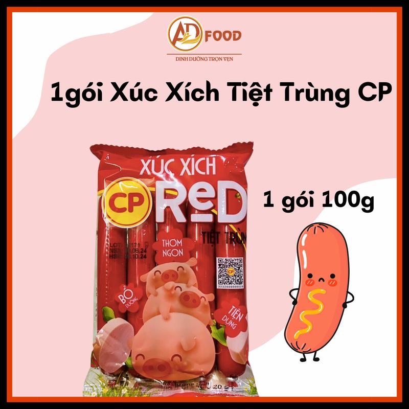 1 gói Xúc Xích Tiệt Trùng heo CP Red gói 100gr 