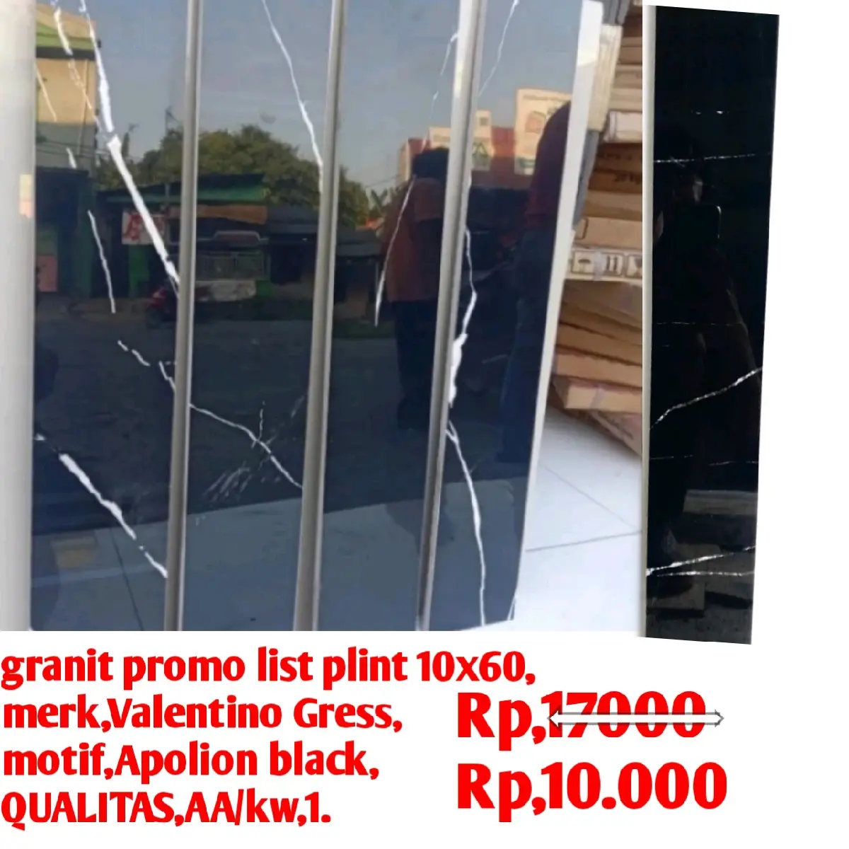 list granit hitam motif