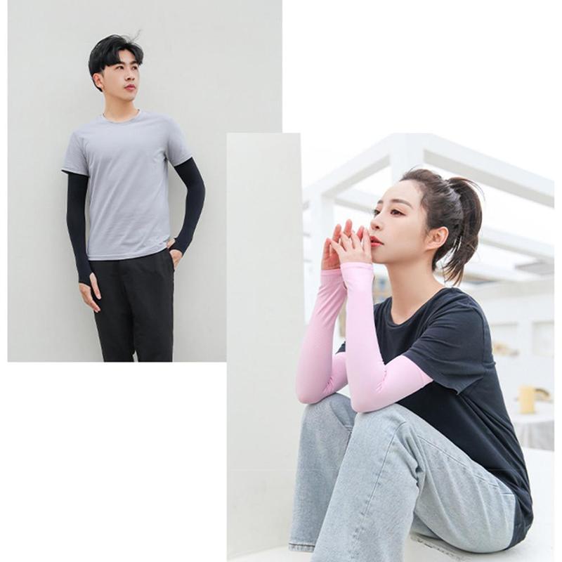 Unisex Summer Arm Sleeves Sun UV Protection Breathable Cooling Arm Covers For Outdoor Cycling Running Mountaineering Arm Protection 4