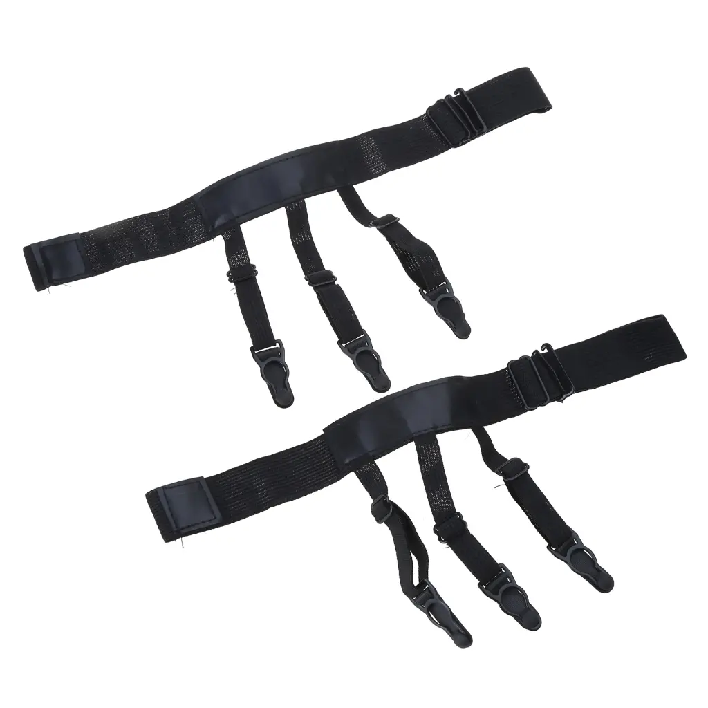 1pair Fashion Shirt Stays Skirt Holder Gentleman Leg Suspenders Sock Braces Elastic Uniform Business Strap Shirt Garter