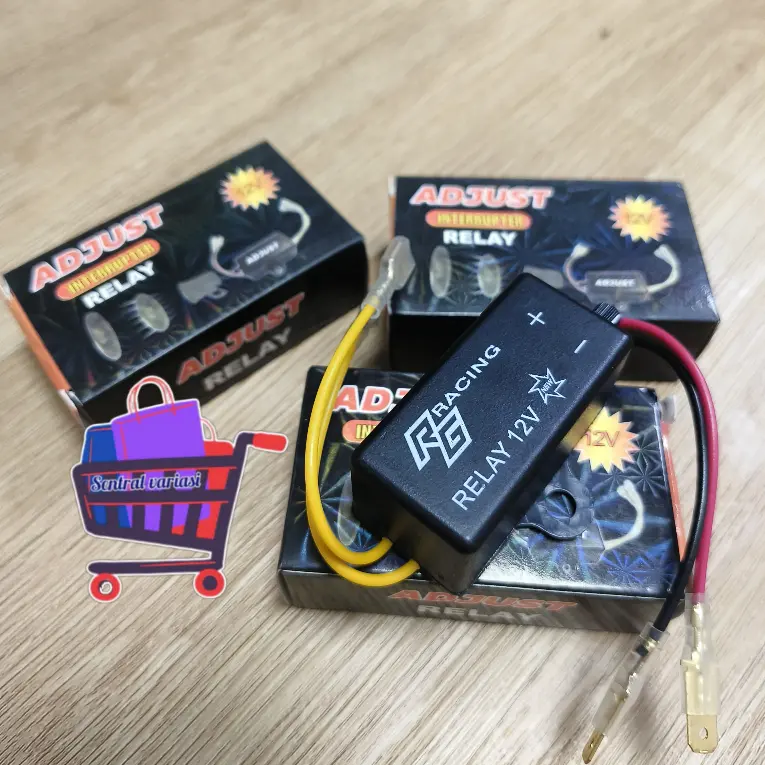Relay Klakson Putus-Putus motor Setelan Luar Merek RG Modul 12 volt universal