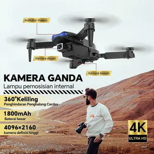 Kamera Drone Mini Smart Drone E99 K3 Pro 4K Dual Kamera Avoid Obstacles