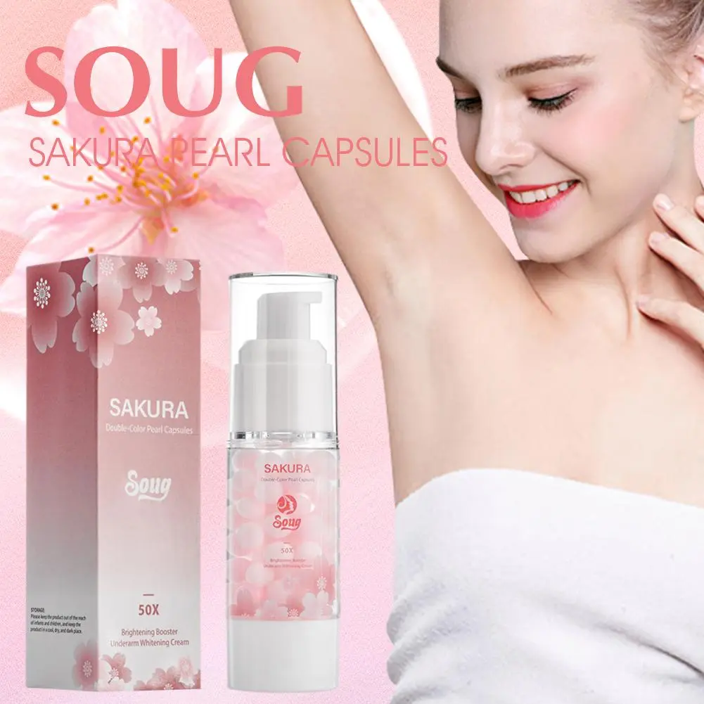 SOUG Sakura Underarm For Whitening Moisturizer Cream Glutathione For Pearl