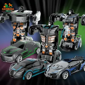 GEMBIRA TOYS 2 IN 1 Robot Mobil Transformasi Mainan Robot Berubah Otomatis Tanpa Baterai Mainan Anak Laki Laki