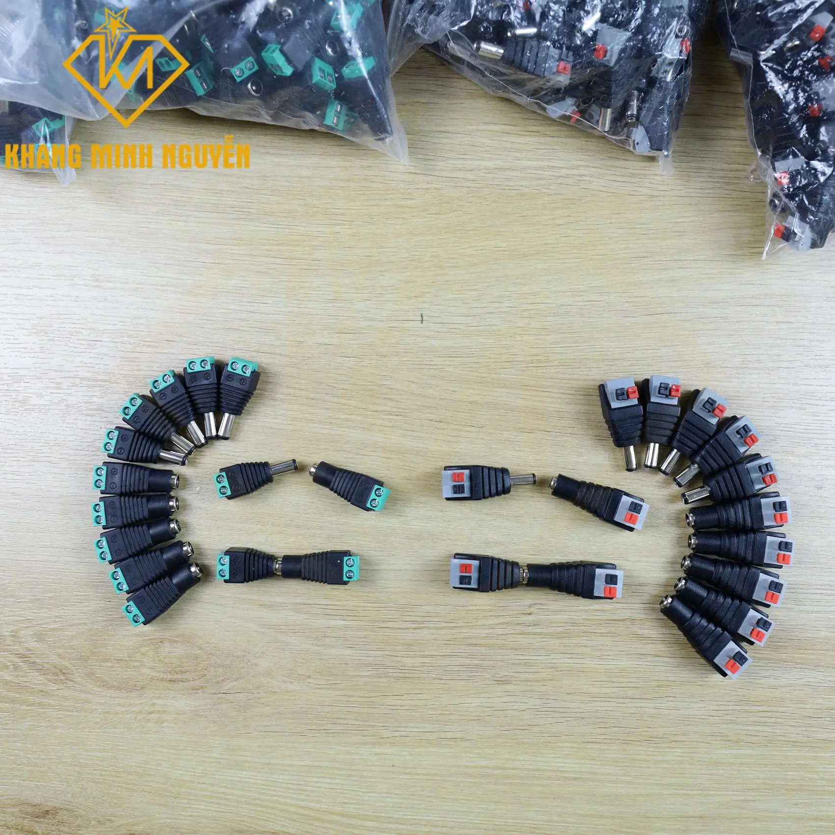 Jack nối, Rắc nối nhanh DC đầu tròn cổng Domino 5.5mm (Đực - Cái) chuyên dụng cho adapter camera, máy tính