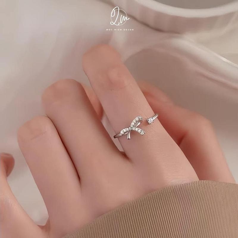 Nhẫn bạc nữ - Bow rings - phụ kiện trang sức 3