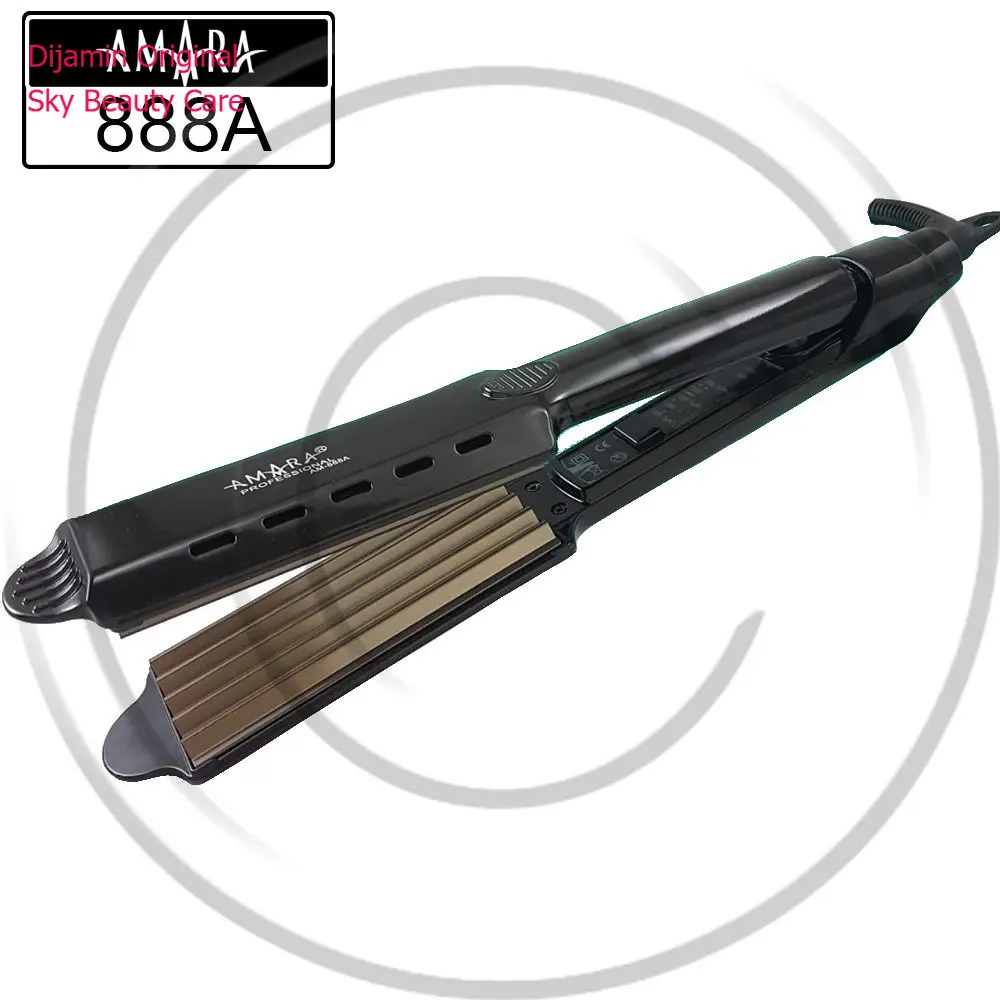 AM-888A / Catok Rambut Plat Lebar ZigZag (Baba) (Genteng) / Amara Original