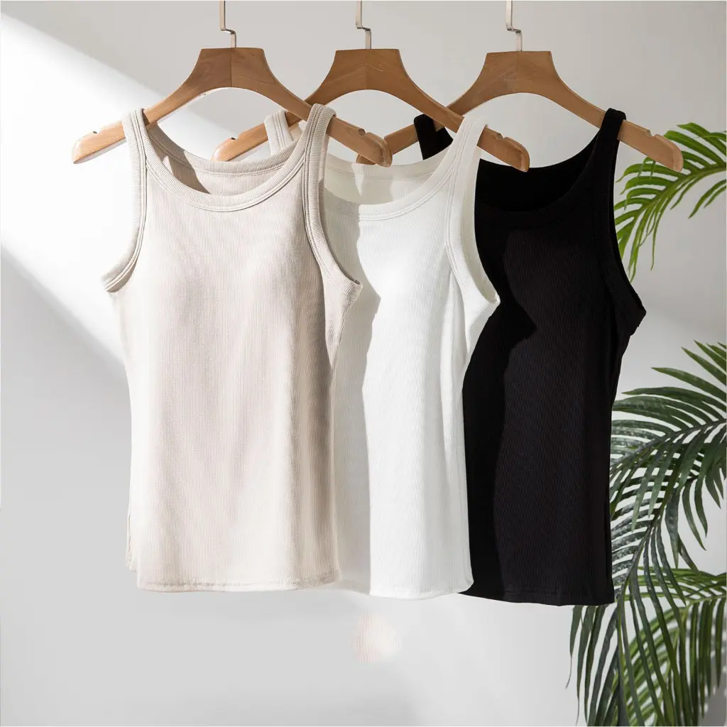 Áo ba lỗ nữ có đệm nâng đỡ vải Viscose tự nhiên mềm mại thoáng mát mã VAA0403 Top Thun