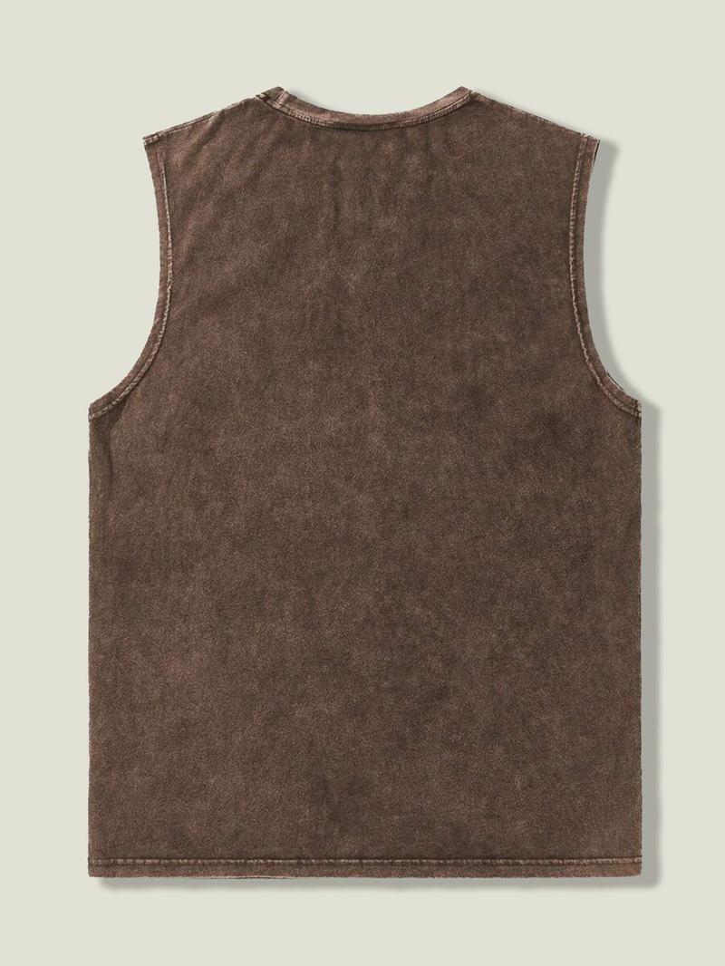 Product Introduction of Men's 100% Cotton Round Neck Tank Top, Regular Fit Casual Comfy Sleeveless Top for Daily Wear, Men's Clothes for All Seasons, Clothing 6