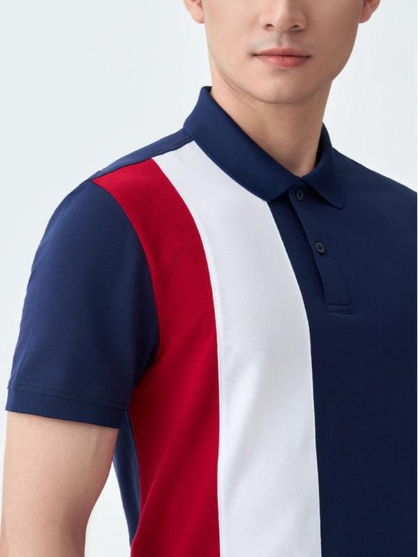 Áo Polo Nam 5S FASHION Chất Cotton Co Giãn, Thiết Kế Can Phối Dọc Thân Áo Nổi Bật, Lịch Lãm (APC24089) Menswear Shirt Có Cổ 5