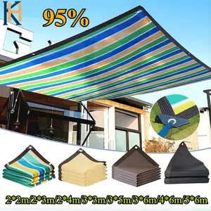 Cod Jaring Paranet 95% Anti UV Sunshade Net Tabir Surya Coklat Taman Paranet Lebar Peneduh 2x2m/2x3m/2x4m/3x3m/3x5m/3x6m/4x6m/5x6m HDPE Berkualitas Tinggi Anti Korosi Tahan Air Tenunan Kepadatan Tinggi Perlindungan Berventilasi