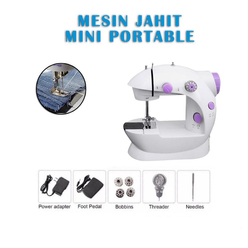Mini Jhit Mesin JAHIT MINI PORTABLE Mini Sewing Machine SM 202 - Shop | Tokopedia