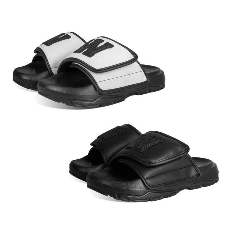  DÉP WOLF CHỮ W QUAI DÁN ĐẾ CAO 4CM NAM NỮ DA 